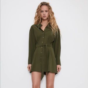 Zara Belted Shirt Dress